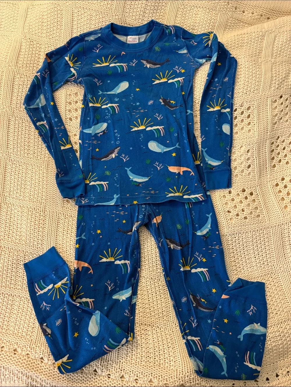 Hanna Anderson Mermaid, Whale, Narwhal Ocean Print Pajama Set